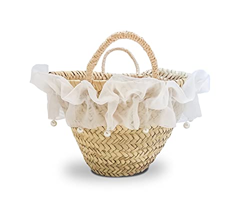 Mini Capazo Artesanal Magnolia - cesto o bolso mimbre para novia o arras